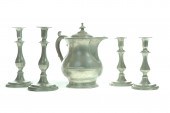 FIVE PIECES OF PEWTER.  Ohio