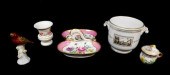 FIVE PIECES OF PORCELAIN, INCL