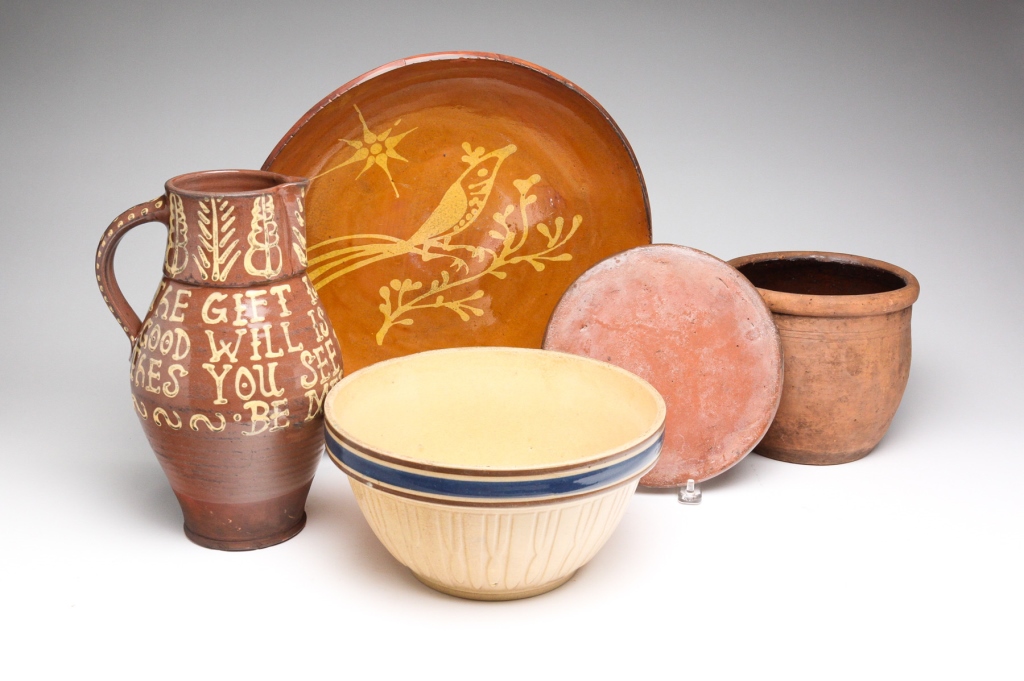FIVE PIECES OF STONEWARE