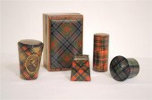 Five pieces of Tartanware: a '