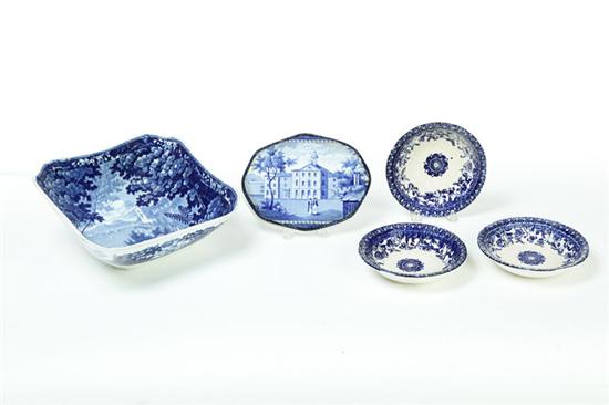 FIVE PIECES OF TRANSFERWARE. 
