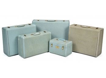 Five pieces of vintage Samsonite