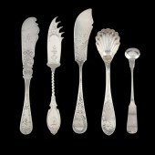 FIVE PIECES OF VIRGINIA STERLI