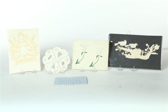FIVE PIECES PAPER FOLK ART. 