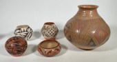 Five pieces pottery, including