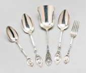 Five pieces silver Medallion f