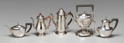 Five pieces silver: sterling hot