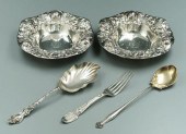Five pieces sterling silver: t