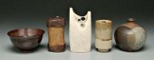 Five pieces studio pottery: li