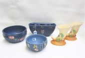 FIVE PIECES WELLER POTTERY: th