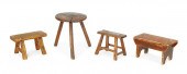Five pine benches and stools 1