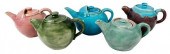 FIVE PISGAH FOREST TEA POTS(Ar