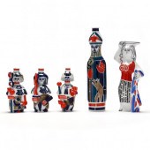 FIVE PORCELAIN FIGURAL VASES B