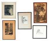 FIVE PRINTS.  Adrianna engravi