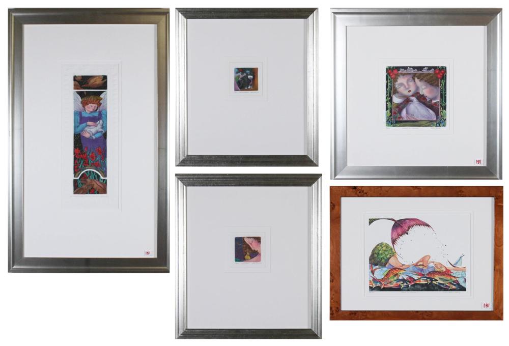 FIVE PRINTS BY LAURA BEATTY AND