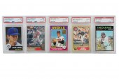 FIVE PSA GRADED BASEBALL CARDS