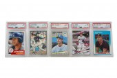 FIVE PSA GRADED BASEBALL CARDS