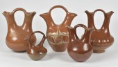 FIVE PUEBLO MARRIAGE VASES. Fi