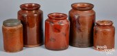 FIVE REDWARE CROCKSFive redwar
