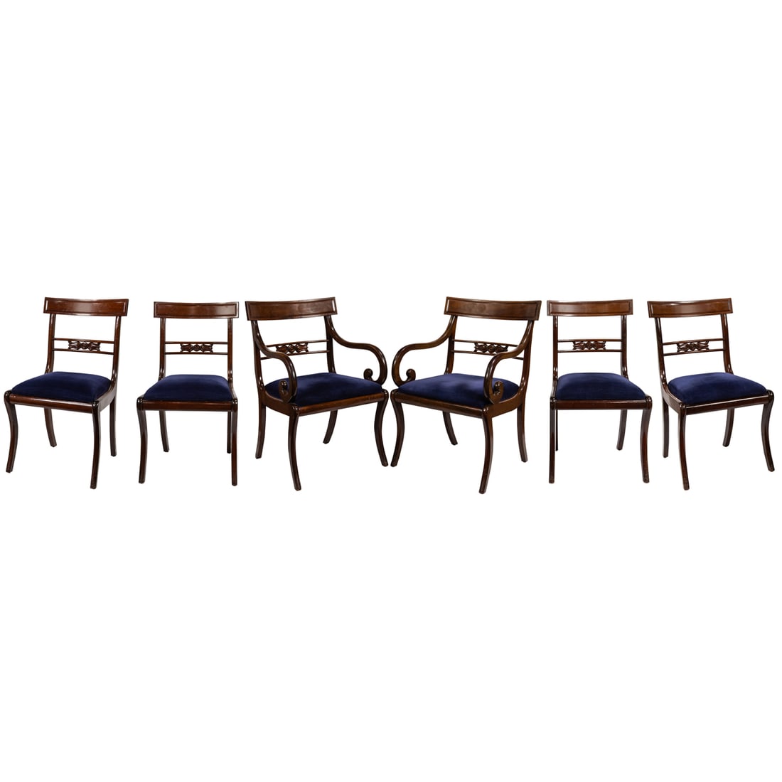 FIVE REGENCY STYLE MAHOGANY