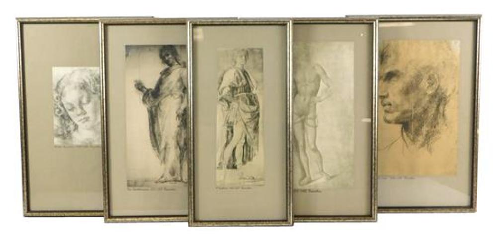 FIVE REPRODUCTION PRINTS OF