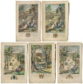 Five Richard Blome engravings: