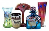 FIVE ROBERT HELD ART GLASS TAB