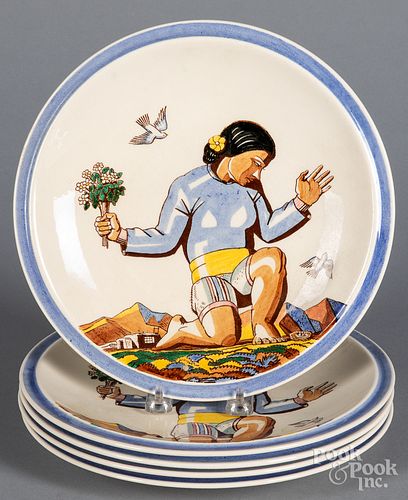 FIVE ROCKWELL KENT PLATES, BY