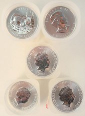 FIVE ROLLS OF 20 CANADIAN MAPL