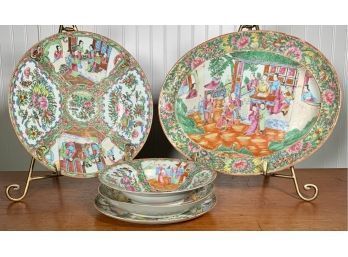 Five Rose Medallion porcelain