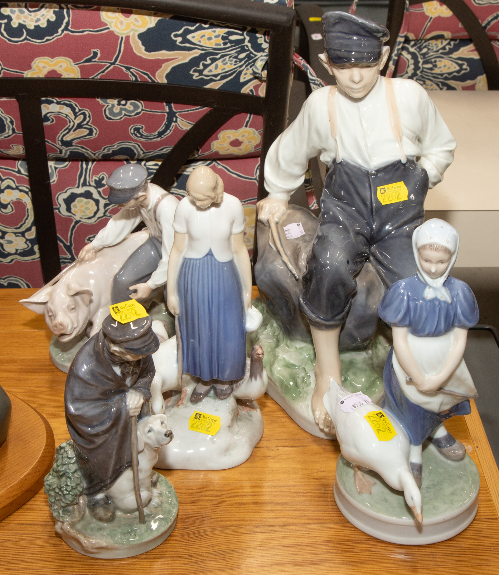 FIVE ROYAL COPENHAGEN & B&G FIGURES