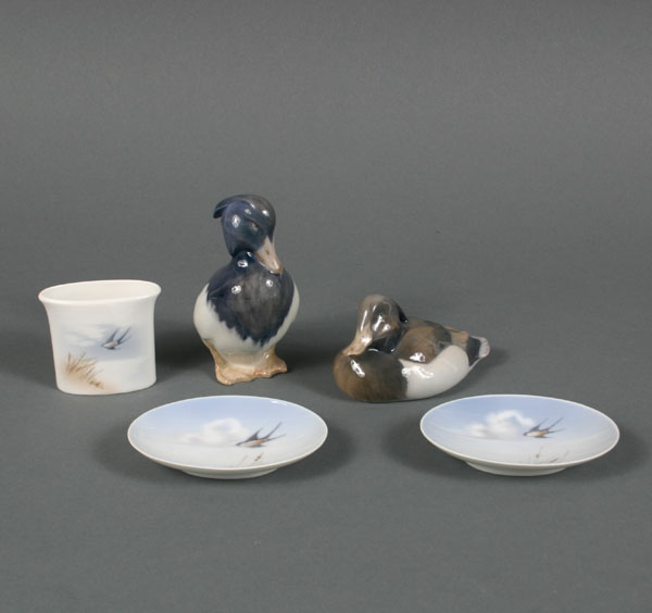 Five Royal Copenhagen hand