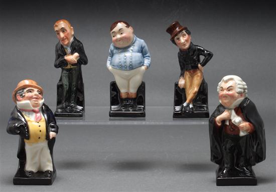 Five Royal Doulton china figures of