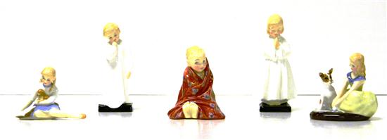 Five Royal Doulton figurines