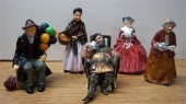 FIVE ROYAL DOULTON FIGURINESFi