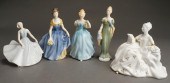 FIVE ROYAL DOULTON PORCELAIN F