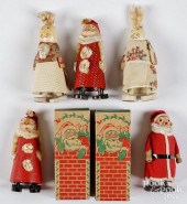 FIVE SANTA CLAUS AND EASTER BU