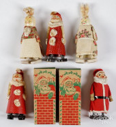 FIVE SANTA CLAUS AND EASTER BU