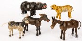 FIVE SCHOENHUT ANIMALSFive Sch