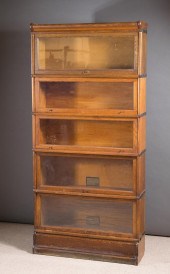 FIVE-SECTION STACKING OAK BOOK