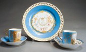 FIVE SEVRES-TYPE BLEU CéLESTE