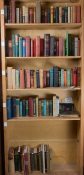 FIVE SHELVES OF VINTAGE BOOKS,