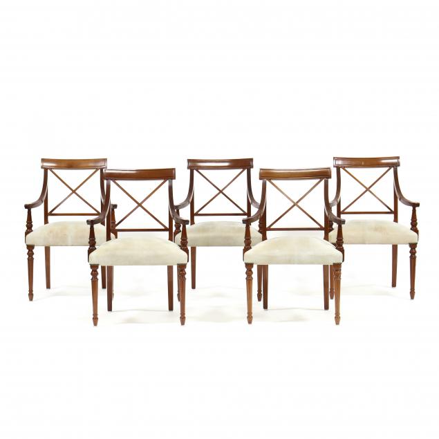 FIVE SHERATON STYLE MAHOGANY