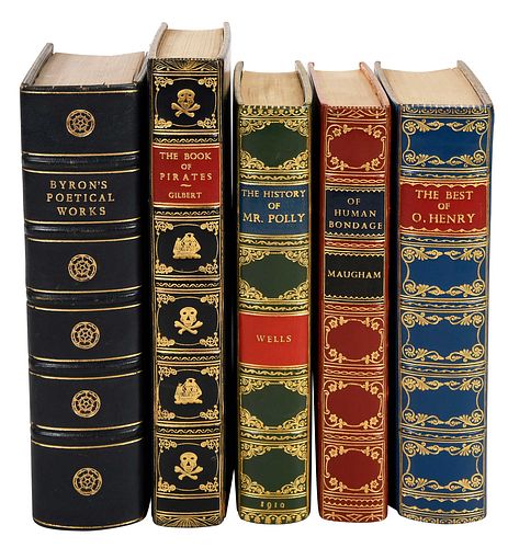 FIVE SIGNED FINE LEATHER
