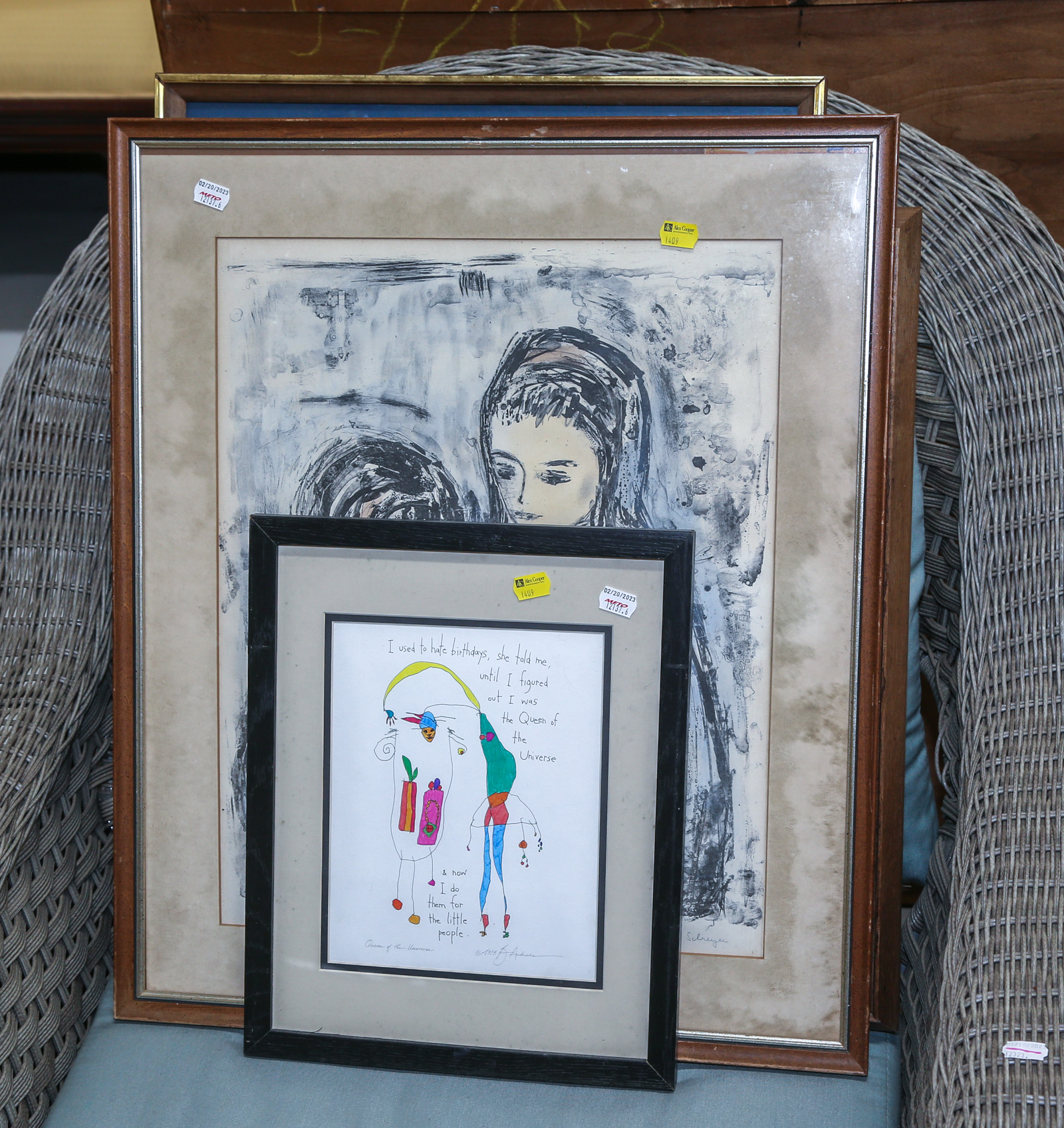 FIVE SIGNED FRAMED MODERN