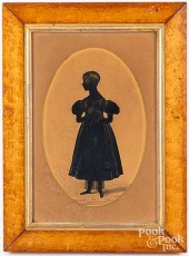 FIVE SILHOUETTES, 19TH C.Five