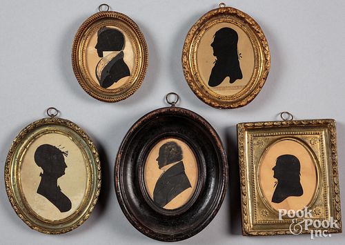 FIVE SILHOUETTES, ONE STAMPED