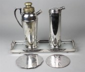 FIVE SILVER AND PLATE DRINK AC