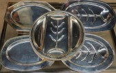FIVE SILVER PLATE TRAYSFive Si