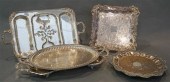 FIVE SILVER PLATE TRAYSFive Si